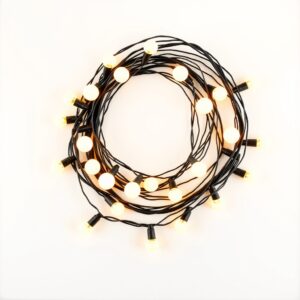 Prikkabel 20 meter wit/lamp